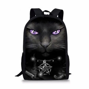 Gothic Cats Prints Children's Backpack School Bag