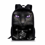 Kids Gothic Cats Prints School Bag