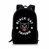 Kids Gothic Cats Prints School Bag