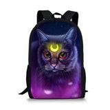Kids Gothic Cats Prints School Bag