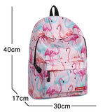 Pink Flamingo Printed Backpack for Girls