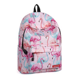 Pink Flamingo Printed Backpack for Girls