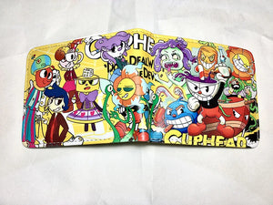 Cartoon Cuphead Wallet PU Leather Boy Girl Purse