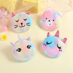 Child Colorblock Rainbow Mini Plush Bag Animal Shoulder Purse