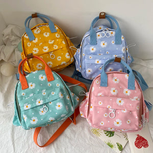 Kids Daisy Print Backpack Mini School Bag Lightweight Girls Outing Backpack