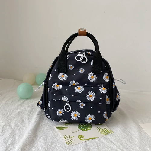Kids Daisy Print Backpack Mini School Bag Lightweight Girls Outing Backpack