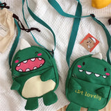 Fun Monster Green Small Satchel for Kids