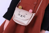 Children's Little Cat Coin Purse PU Leather Hairball Mini Shoulder Bag