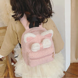 Cat Plush Mini Backpack for Kindergarten Girls