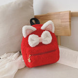 Cat Plush Mini Backpack for Kindergarten Girls