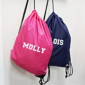 Personalized Kids Gym PE Bag Drawstring Swimming Sports Bag