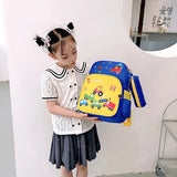 Cartoon Car School Backpack Kid's Backpack Boys Waterproof Colorblock Bagpack