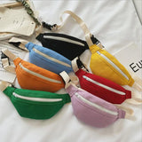 Kids Red Fanny Pack Canvas Waist Bag