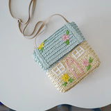 Straw Woven Bag Small House Rattan Shoulder Bag for Kids