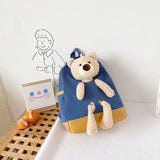 Kids Bear Backpack Autumn Schoolbag for Boys and Girls