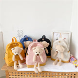 Kids Bear Backpack Autumn Schoolbag for Boys and Girls