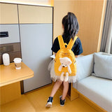 Kids Bear Backpack Autumn Schoolbag for Boys and Girls