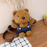 Kids Cartoon Bear Plush Shoulder Bag Soft Baby Plush Toy Girl Bag