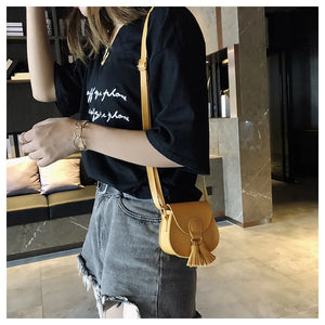 Kids Princess Mini Messenger Bag with Tassel - Cartoon Shoulder Bag