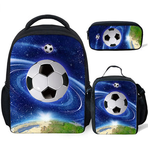 Kids Football Pattern Schoolbag for Boys, Mini Toddler Backpack