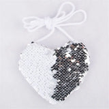 Sequins Lanyard Bag for Kids Coin Purse Diagonal Wild Pattern
