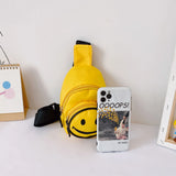 Kids Smiling Face Messenger Bag Boys Girls Backpack Chest Baby Bag