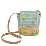 Kids Straw Woven Bag Small House Rattan Handbag Backpack