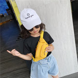 Yellow Kids Waist Bag Mini Messenger Bag Personalized