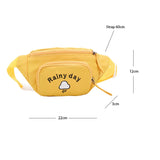 Yellow Kids Waist Bag Mini Messenger Bag Personalized