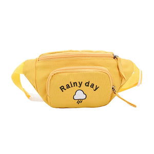 Yellow Kids Waist Bag Mini Messenger Bag Personalized