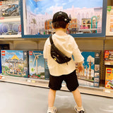 Yellow Kids Waist Bag Mini Messenger Bag Personalized