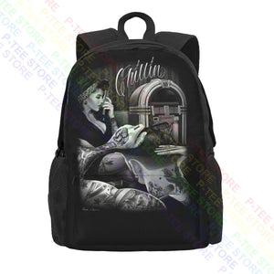 Chillin Barber Shop Fresh Cut David Gonzales Dga Large Capacity Backpack