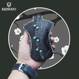 Men's Leather Smart Key Holder Bag Personalized Key Cover Pouch