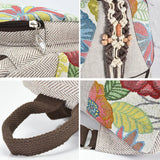 Chinese National Women Backpack Vintage Printed Hand-woven Shoulder Bag