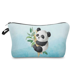 Chinese Panda Animal Print Women's Cosmetic Bag Mini Makeup Organizer
