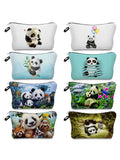 Chinese Panda Animal Print Women's Cosmetic Bag Mini Makeup Organizer