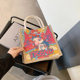 Chinese Canvas Women Bag Retro Handbag Creative Hand Bag