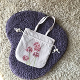 Chinese Embroidery Drawstring Cotton Linen Diagonal Bag Hanfu Accessory