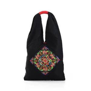 Chinese Style Messenger Bag Ethnic Embroidery Flower Canvas Women Shoulder Bag
