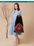 Chinese Style Messenger Bag Ethnic Embroidery Flower Canvas Women Shoulder Bag