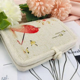 Chinese Style Women's Fabric Wallet Disc Buckle Short Linen Material
