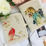 Chinese Style Women's Fabric Wallet Disc Buckle Short Linen Material
