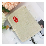 Chinese Style Women's Fabric Wallet Disc Buckle Short Linen Material