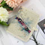 Chinese Style Women's Fabric Wallet Disc Buckle Short Linen Material