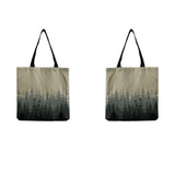 Chinese Style Pine Forest Print Female Shopping Bags Shoulder Bag Large Capacity