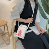 Chinese Takeout Box Purse Shoulder Bag Milk Carton Clutch Handbag for Women