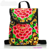 Chinese Vintage Embroidered Women Backpack Ethnic Travel Handbag
