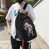 Chinese Unisex Backpack Youth Men Women School Bag Creative Pattern Laptop Rucks