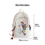 Chinese Unisex Backpack Youth Men Women School Bag Creative Pattern Laptop Rucks