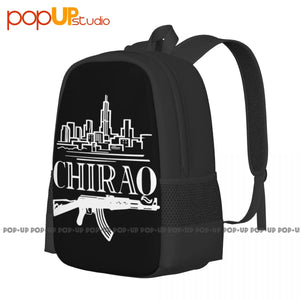 Chiraq Chicago Gangster Ak-47 Gun Backpack Large Capacity Travel